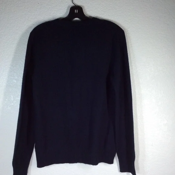 Tory Burch Navy V-Neck Sweater - Picture 4 of 13
